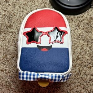 Red, White, and Blue Popsicle with Star Sunglasses Backpack